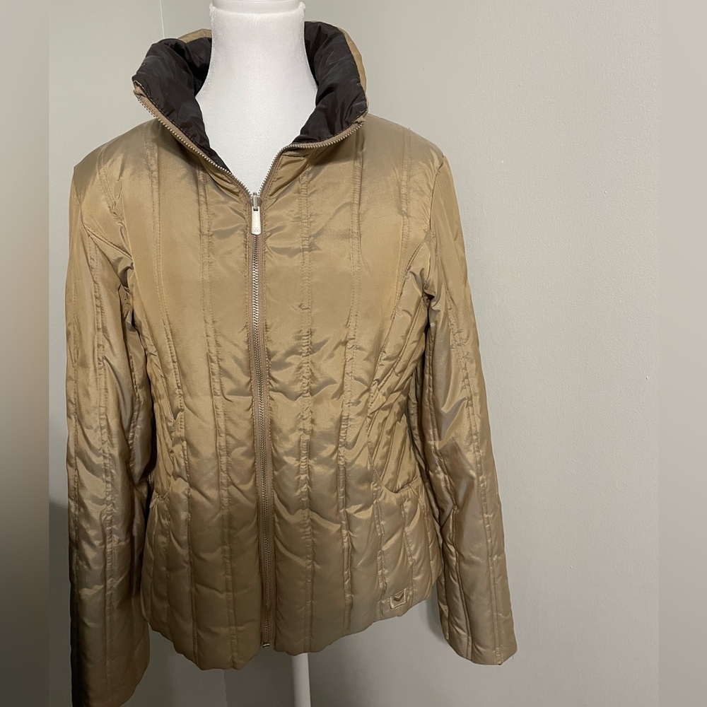 Michael Kors size medium tan/brown reversible jacket